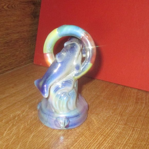 Ceramic 2 Playing  Dolphin Decoration - Picture 3 of 6